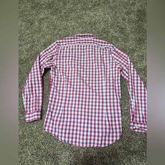 Express pink and blue extra slim fit long sleeve button down - Picture 4 of 7